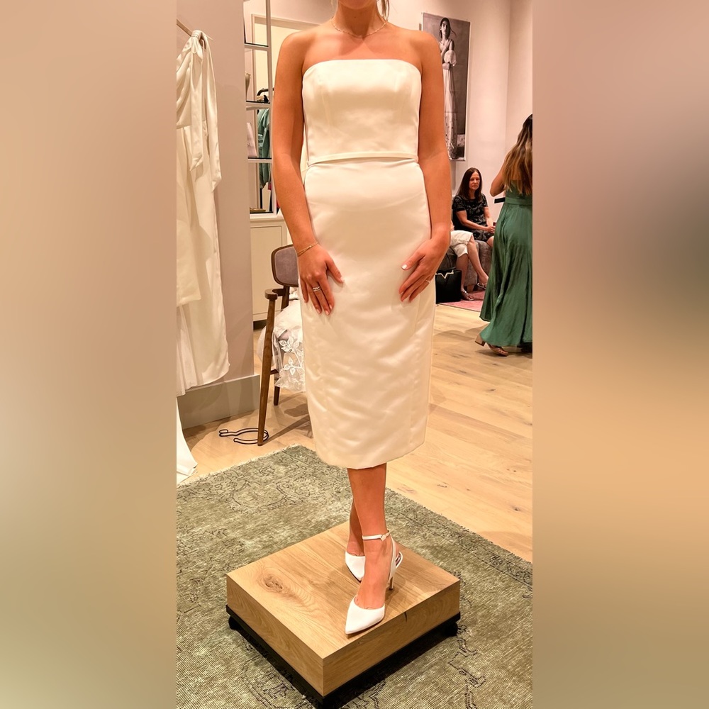 ANTHROPOLOGIE BHLDN AMSALE WILLOW BOW DRESS - SHORTENED - Picture 3 of 8